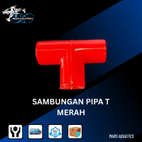 Pipa T Pipa Elbow Keni T Merah Sambungan Pipa Merah Knee T Aquarium Aquascape Shock Keni Sambungan T