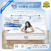 Kasur Dingin Deluxe TURU Snow Cloud Pocket Spring Bed 28cm Icy & HD Foam - Medium Firm Feel 90 x 200
