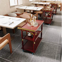 高檔實木推車餐車服務車移動茶水車餐廳酒店用客房送餐燒鴨酒水車KTV