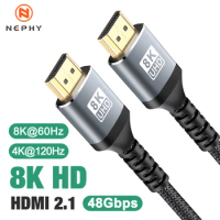 8K HDMI 2.1 Cable 48Gbps 8K@60Hz 4K 120Hz eARC Dolby HDR10 For PS5 Xbox HDTV Samsung Sony LG Mac PC Laptop RTX 3080 3090 5m 7m