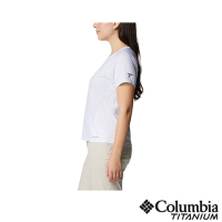 Columbia哥倫比亞 女款-鈦Cirque River 酷涼快排短袖上衣-白色 UAR02470WT/IS