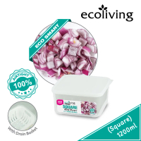ECO LIVING 1.2/1.9LTR Square Airtight Eco Smart Freezer Keeper w/Drainer, Bekas Makanan, ECO-1644DB,
