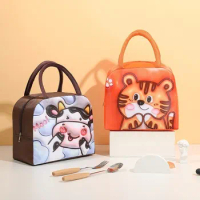 3D Cartoon Lunch Bag Insulated Thermal Food Portable Lunch Box Functional Food Picnic Lunch Bags for Women Kids