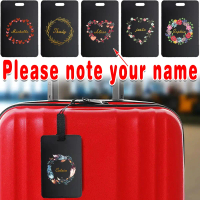 Customized Name Leather Luggage Tag Suitcase Baggage Bag Airplane Pass Boarding Travel Accessories L