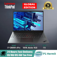 Lenovo Laptop ThinkPad P1 Hermit Business Notebook i7-12800H vPro RTXA4500 32GB/1TB SSD WQUXGA 4k Screen 100%Adobe RGB Computer