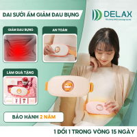 Đai Đeo Chườm Ấm Bụng DELAX - DSB01 - Massage Giảm Gau Bụng Kinh Nguyệt, Mát Xa Làm Ấm Bụng Tử Cung 