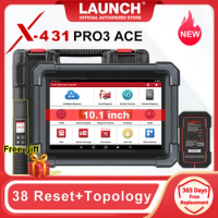 New LAUNCH X431 PRO3 ACE CAN FD Car Diagnostic Tools Auto OBD OBD2 Scanner All System 38+Reset supports 24V Truck module VCI