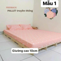 Giường palet gỗ thông nhập khẩu gấp gọn
