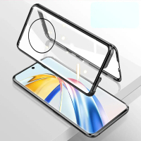 Sarung Kaca Pelindung Dua Sisi Magnetik, 360 °, Untuk Honor X9b dan HonorX9b 5G, Sarung Selak Penutu