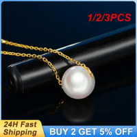 1/2/3PCS Simple Pearl Necklace Elegant Pearl Necklace With Lock Collar Chain Fashion Best-selling Long Lock Collar Chain