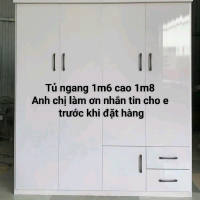 tủ quần áo nhựa đài loan ngang 1m6 cao 1m8