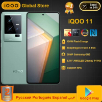 New iQOO 11 iQOO11 Mobile Phone Snapdragon 8Gen2 144HZ 2K E6 6.78'' AMOLED 5000mAh 120W Super Charge 50MP GN5 Camera NFC Phone