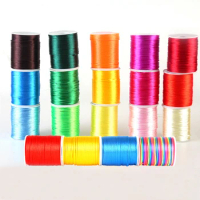 Full Big Roll 100M/Spool 2.5mm Assorted Nylon Chinese Knotting Macrame Satin Cord Braided Kumihimo Beading String Thread Rope