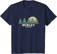 Baju anak Hurley VA Vintage Throwback Tee Retro 70s Design T-Shirt