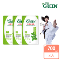 【Green綠的】香蜂草精油抗菌沐浴乳補充包700mlX3(3入組)