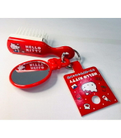 【震撼精品百貨】Hello Kitty 凱蒂貓~日本三麗鷗sanrio KITTY造型鑰匙圈 鎖圈-鏡子與梳子*68424