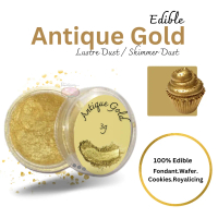 Edible Lustre Dust Antique Gold,  Edible Gold shimmer dust, cake decoration Fondant