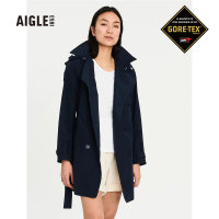 AIGLE 女 防水透氣風衣(AG-2P202A057 深藍)