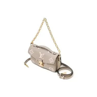 Tas LOUIS VUITTON LV POCHETTE METIS EAST WEST EMPREINTE BEIGE CHAIN SHOULDER BAG 100% ORIGINAL 21X8X