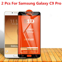 2 Pcs Curved Tempered Glass For Samsung Galaxy C9 Pro Full Cover 11H Protective film Screen Protector For Samsung Galaxy c9pro