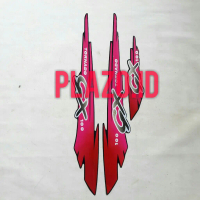 striping sticker lis body motor suzuki tornado gx 100 1996 pink Motorcycle