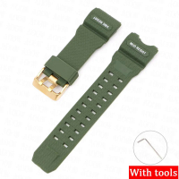 TPU Resin Strap for Casio MUDMASTER GWG-1000 Special Interface Waterproof Military Style Replacement Watch Band Accessories