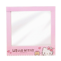 小禮堂 Hello Kitty 木質鏡子收納櫃 (粉探頭款)