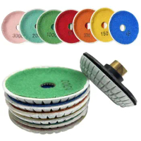 4Inch 100mm Curved Soft Grinding Disc 50-3000Grits Bowl-shaped Wet Polishing Wheel Diamond Sanding Pad Angle Grinder Accessories