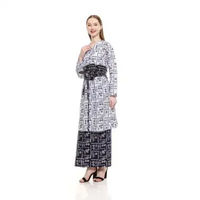 WAHDANI RAYYA Atasn Tunik Batik Cap Modern Bahan Katun Premium L/XL Navy