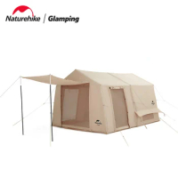 Naturehike 2022 New Thickened Air 12X Cotton Inflatable Tent 3-4 Person Camp Tent Outdoor Camping Bedroom&amp;One Living Room Tent