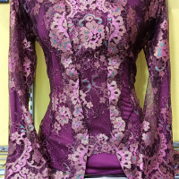 Kebaya Kutubaru Lengan Panjang Bunga 277