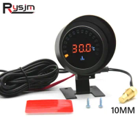 Universal Round Car Digital Water Temperature Gauge LCD Temp Meter With 10mm Temperature Sensor 45~120 ℃ For 12V 24V Car Trucks