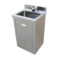 不銹鋼洗手池商用食品腳踏感應單人水槽櫃水池台一體式
