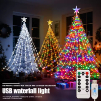 Kon Christmas Tree Lights, Animated Light Show, LED Yard Lights, String Lights, IP44 Waterproof, Sui