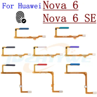 Original Fingerprint Sensor Scanner For Huawei Nova6 5G Nova 6 SE Touch ID Connect Home Button Flex Cable Part