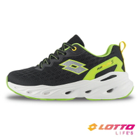 LOTTO樂得 女鞋 大童鞋 AIR FLOW 5 奔速風動 寬楦 跑鞋 運動鞋 [LTK3AKR8840] 黑【巷子屋】