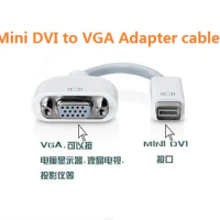 50PCS Mini DVI to VGA Adapter Cable for NoteBook iMac Mac Mini MacBook PowerBook 12inch