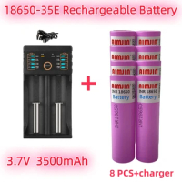 3.7V 3500mah 18650 Battery For Samsung 35E INR 18650 20A Lithium Lon Battery Replacement External Battery+Charger