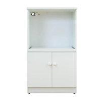 【南亞塑鋼】2.1尺二門一拉盤防水塑鋼電器櫃/收納餐櫃(白色)