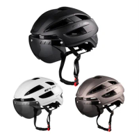 GUB XXL 58-65cm Bicycle magnetic suction goggle helmet enlarged and widened integrated molding with LED warning light