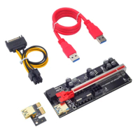 NEW VER009S Plus PCI-E Riser Card 009S Plus PCIE X1 to X16 4Pin 6Pin Power 60CM USB 3.0 Cable for Graphics Card GPU Miner Mining