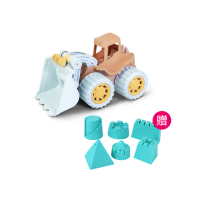 【KIDMATE】環保麥稈推土機(兒童玩沙工具 沙灘玩具組 沙灘組 贈城堡沙模6入組)