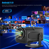 HY320 Popular Android 11 Projector 4K WiFi 6 Smart 1920X1080p Home Theater Mini Outdoor Presentation Equipment Projector