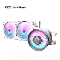 【darkFlash】大飛 Nebula DN240 ARGB 一體式 水冷 CPU 散熱器-白色(圖騰鏡面冷頭)