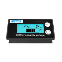 【職人工具】185-BC6電池電壓表 電量顯示板 電動車內置電量表 顯示屏表 庫侖計(電壓電量顯示器 電量檢查表)