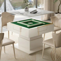 Fully automatic mahjong table, household light luxury stone table, coffee table, mahjong machine integrated and multi-functional
