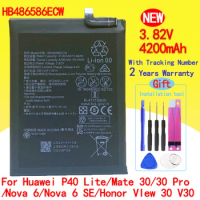 New HB486586ECW 4200mAh Battery For Huawei P40 Lite Mate 30/Pro Nova 6 SE Honor VIew 30 V30 Phone With Tracking Number In Stock
