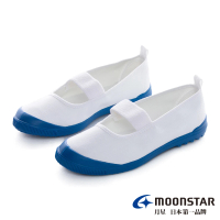 【MOONSTAR 月星】童鞋抗菌防滑室內鞋(白藍)