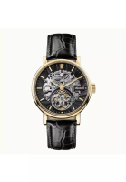 Ingersoll Ingersoll The Charles Automatic Gold Stainless Steel I05802 Black Leather Strap Men's Watch