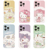 Sanrios Hello Kitty My Melody Kuromi Cinnamoroll Anime Kawaii All-Inclusive Phone Case Cartoon Cute Hard Case Iphone15 14Promax